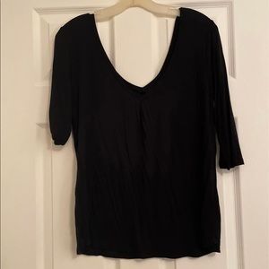 Small all- black Top V- neck  SO